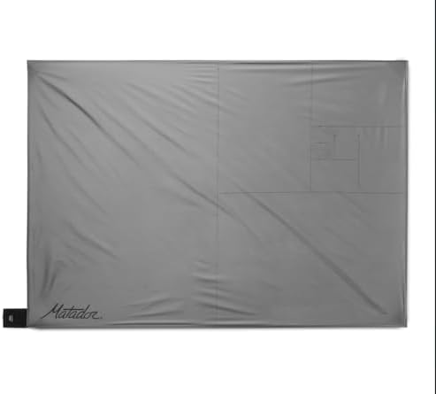 Matador Pocket Blanket 4.0 - White (Seats 2-4); Foldable Picnic Blanket, Concert Blanket and Festival Blanket; Sand Proof Beach Blanket with Stakes; Picnic Tarp, and Outdoor Blanket for Grass