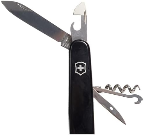 Victorinox Climber Swiss Army Knife, 14 Function Swiss Made Pocket Knife with 2 Blades, Corkscrew and Screwdriver - Black