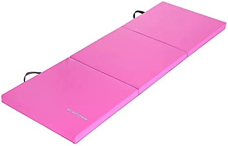 BalanceFrom Folding Gymnastics Mat Home Gym Floor Tumbling Equipment, Multicolor