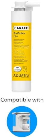 AquaTru Carafe AT100 2-Stage Pre/Carbon Filter | Reduces Sand, Silt, Sediment, Rust, and Particles | Activated Carbon Reduces Chlorine Taste and Odors