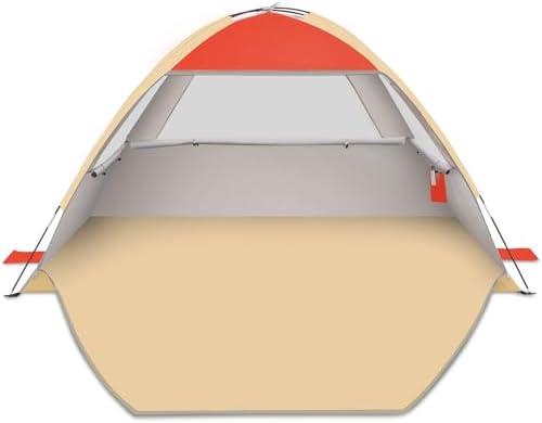 Gorich Beach Tent Sun Shelter for 3/4-5/6-7/8-10 Person with UPF 50+ UV Protection, Lightweight & Easy Setup Beach Shade Canopy, Portable Beach Shade Tent Beach Cabana