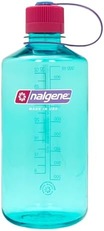 Nalgene Sustain Tritan BPA-Free Water Bottle Made with Material Derived from 50% Plastic Waste (using ISCC certified mass balance), 32 OZ, Narrow Mouth, Surfer