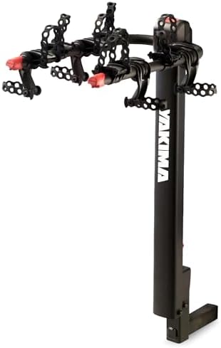 YAKIMA DoubleDown 4 - Tilting Hitch-Mounted Bike Rack for Cars, SUVs, Trucks and More, Fits 1.25” and 2” Hitches, Anti-Sway and Folding Arms, Carries 4 Bikes