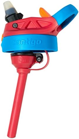 Contigo 14oz Kids Cleanable Water Bottle with Silicone Straw and Spill-Proof Lid, 2-Pack in Watermelon & Dinos, Dishwasher-Safe