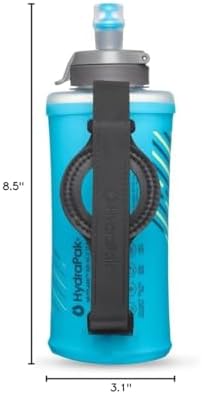 HydraPak SkyFlask Speed - Collapsible Handheld Running Water Bottle (350ml, 500ml, 500ml Insulated) - Adjustable Strap, Lightweight, Spill-Proof Cap
