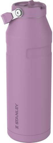 Stanley IceFlow Flip Straw 2.0 Water Bottle 50 oz | Built-In Straw with Larger Opening | Lightweight and Leak Resistant | Insulated Stainless Steel | BPA-Free | Lilac