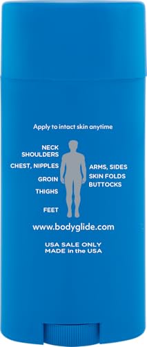 Body Glide Original Anti Chafe Balm | Anti Chafing Stick | Prevent Arm, Chest, Butt, Thigh, Ball Chafing & Irritation | Trusted Skin Protection Since 1996 |2.5oz