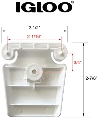 Igloo Cooler Plastic Parts Kit - Made in The USA - 2 Latches, 3 Hinges, Latch Post & Screws