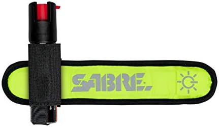 SABRE Runner Pepper Gel, Maximum Police Strength OC Spray, Reflective Hand Strap for Easy Carry & Quick Access, 0.67 fl oz, Secure & Easy to Use Safety, Optional Clip-On Alarm & LED Armband Combos
