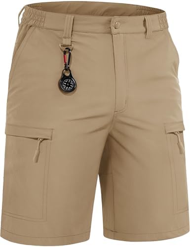 TACVASEN Men's Hiking Cargo Shorts Quick Dry Lightweight for Outdoor Golf Fishing Tactical Casual with Multi Pockets