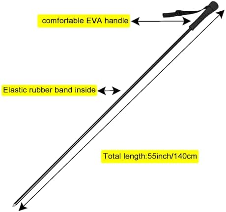 Aventik Fold-able Wading Staff Water Depth Safety Warning Sign Coated Stainless Steel Core T7075 Aluminum Body Corrosion Resistance