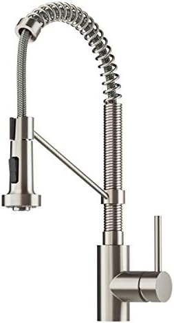 KRAUS Bolden Commercial Style 2-Function Single Handle Pull Down Kitchen Faucet in Spot-Free Stainless Steel, KPF-1610SFS