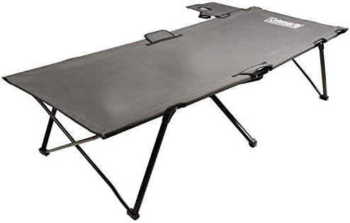 Coleman Pack-Away Camping Cot with Removable Side Table, Extra Wide Cot Fits Adults up to 6ft 6in or 300lbs, Carry Bag Included