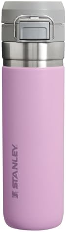 Stanley Quick Flip GO Water Bottle 24 oz | Push Button Lid | Leakproof and Packable for Travel and Sports | Insulated Stainless Steel | BPA-Free | Lilac 2.0