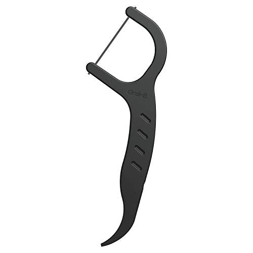 Oral B Charcoal Infused Mint Dental Floss Picks, 75 Count, Pack Of 4