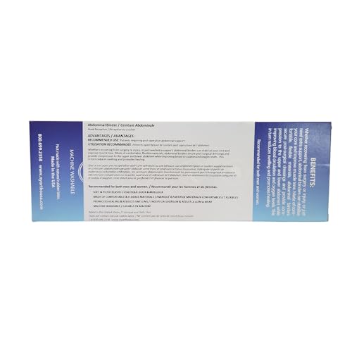 NYOrtho Postpartum Belly Binder, Abdominal Binder for Women, C-Section Recovery, Tummy Tuck Support, Belly Wrap for Postpartum, Swelling & Hernia - Latex-Free, Breathable - Medium 45"-60"