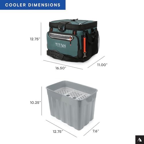 Arctic Zone Titan Deep Freeze Cooler - Zipperless Hardbody Cooler - Small & Large Capacity- Beach & Camping Cooler - Deep Freeze Insulation, HardBody Liner, and SmartShelf