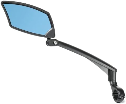 Handlebar Bike Mirror, Scratch Resistant Glass Lens, Ajustable and Rotatable Safe Rearview Bicycle Mirror