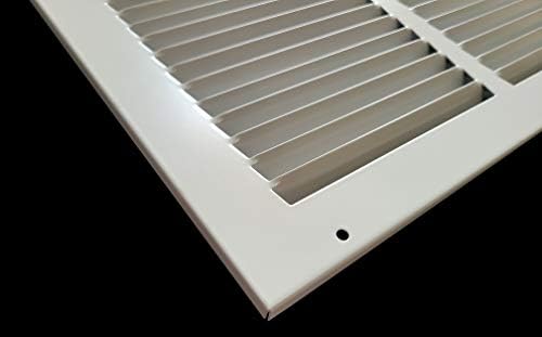 Fits 30x6 Duct Opening | Steel Return Air Grille by Handua | Vent Cover Grill for Sidewall and Ceiling | White | HVAC Cold Air Intake Grille | Outer Dimensions: 31.75"W X 7.75"H