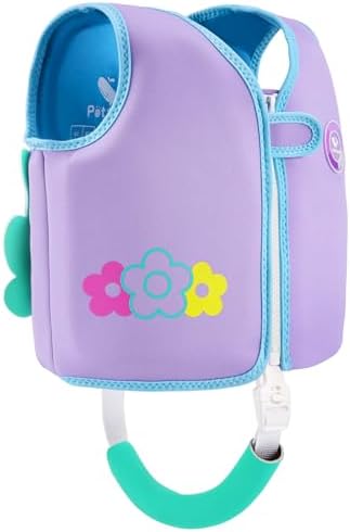 Pottwal Swim Vest for Kids - Swim Jacket for 1-2 Years (24-33LBS) - Buoyancy Aid Made of Neoprene & EPE - with Adjustable Crotch Strap