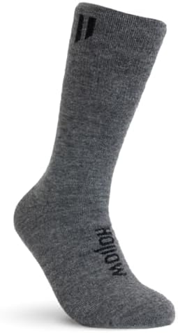HOLLOW Alpaca Boot Socks for Men and Women, Moisture Wicking Alpaca Socks for Hiking, Running, Temperature Regulating