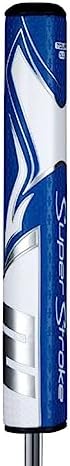 SuperStroke Zenergy Tour 5.0 Golf Putter Grip with No Taper Enhanced SPYNE Technology, New Multi-Zone Texturing and Tech-Port, Blue/White