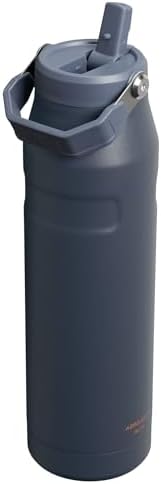 Stanley IceFlow Flip Straw 2.0 Water Bottle 36 oz | Built-In Straw with Larger Opening | Lightweight and Leak Resistant | Insulated Stainless Steel | BPA-Free | Twilight