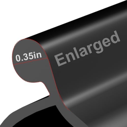 Garage Door Seal P Bulb – 16.8ft Flexible Weatherproof TPE Seal for Single-Channel Doors, Easy DIY Installation, Extreme Temperature Protection, Prevents Drafts, Noise Reduction, Saves Energy