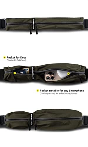 Fitgriff® Running Belt for Men & Women - Secure Jogging Pouch for Phone, Keys & Essentials - For All Cell Phones