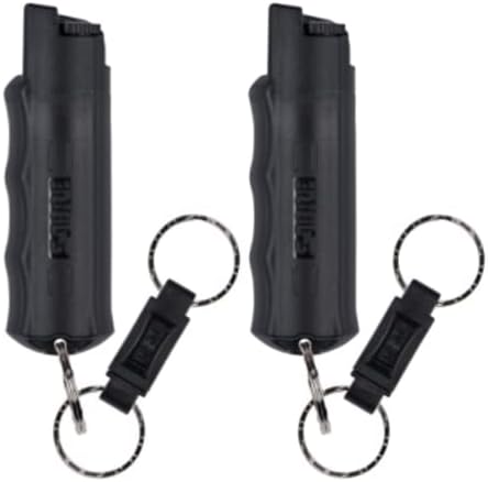 SABRE Pepper Spray, Maximum Police Strength OC Spray, Quick Release Keychain for Easy Carry and Fast Access, Finger Grip for More Accurate and Faster Aim, 0.54 fl oz, Secure and Easy to Use Safety