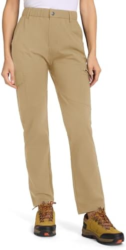 TBMPOY Women's Hiking Cargo Pants Lightweight Water Resistant Quick Dry Fishing Camping Travel Work Pant with 6 Pockets