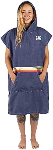 COR Surf Poncho Changing Towel Robe with Hood and Front Pocket | Thick Quick Dry Microfiber Towel