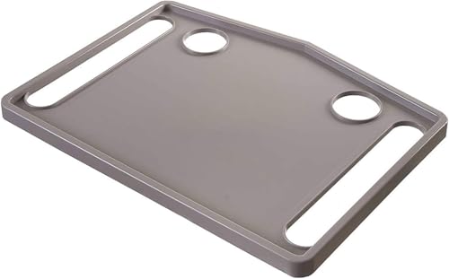 DMI Walker Tray With Cup Holders, Walker Tray For Folding Walkers, Mobility Accessory for Seniors, Tray Table for Standard Walkers, Multipurpose and Portable, Gray