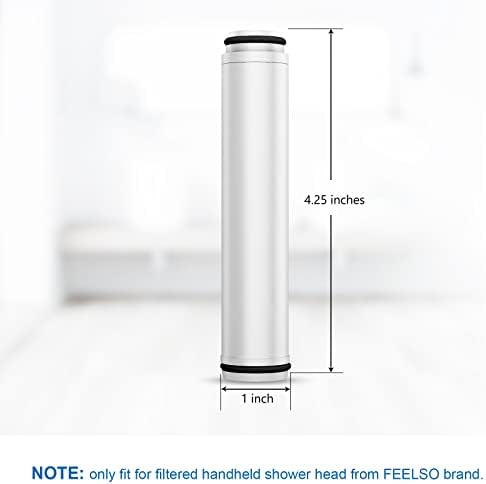 FEELSO Shower Filter for Handheld Shower Head, 2 Pack 15 Stage Replacement Filters for Hard Water Remove Chlorine and Harmful Substances