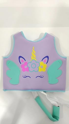 Pottwal Swim Vest for Kids - Swim Jacket for 1-2 Years (24-33LBS) - Buoyancy Aid Made of Neoprene & EPE - with Adjustable Crotch Strap