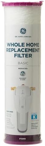 GE FTHPM Whole House Water Filter | Replacement for Water Filtration System | NSF Certified: Reduces Sediment, Rust & Other Impurities from Water | Replace Every 3 Months for Best Results | 1 Filter