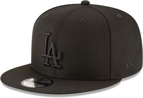 New Era MLB 9FIFTY Black Black Primary Logo Team Adjustable Snapback Hat Cap One Size Fits All