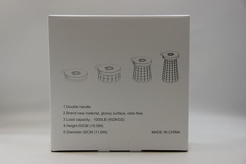 ALEVMOOM Upgraded XXL 19.7" Portable Collapsible Stool with Cushion,Telescoping Folding Stool for Adults,Yet More Sturdy Camping Stool with Load Capacity 1000lbs,for Outdoor Garden Hiking BBQ