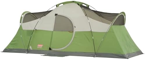 Coleman Montana 8-Person Family Tent with Rainfly, Weatherproof Family Tent Sets Up in 15 Mins, Fits Multiple Airbeds