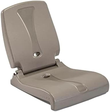 Step2 Folding Flip Seat, Lightweight Portable Outdoor Chair for Poolside, Camping, Beach, Boats, Tailgates, Durable Ground Chair with Back Support for Adults, Brown