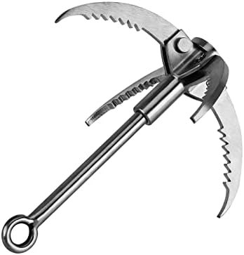 Ant Mag Grappling Hook Stainless Steel Claw Carabiner for Camping Hiking Tree Grabbing and Water Lifting Salvage