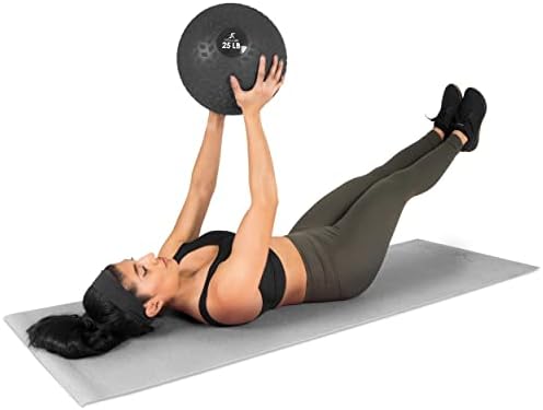 ProsourceFit Slam Medicine Balls 5, 10, 15, 20, 25, 30, 50lbs Smooth and Tread Textured Grip Dead Weight Balls for Strength and Conditioning Exercises, Cardio and Core Workouts