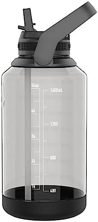 Takeya 885395541457 Tritan Bottle, Straw Lid and Extra Large Carry Handle Stormy Black 64oz