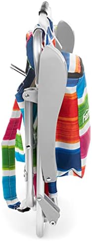 Homevative Kids Folding Backpack Beach Chair with 4 Positions, Carry Handle, Storage Pouch, Cup Holder and Phone Holder, Lightweight Design