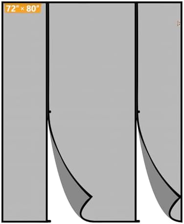 yotache Magnetic Screen Door for Sliding Doors 72"x80", Screen Size 74"x81", Double-Sided Opening Screen Reinforced Mesh with Strong Magnets for French Front/Back Patio Doors