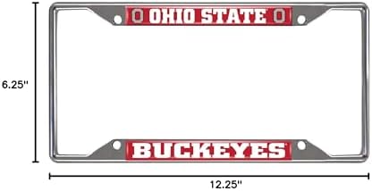 FANMATS NCAA Chrome Metal License Plate Frame