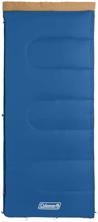 Coleman Brazos 20/30°F Adult Cool-Weather Sleeping Bag with No-Snag Zipper & Stuff Sack, Machine Washable