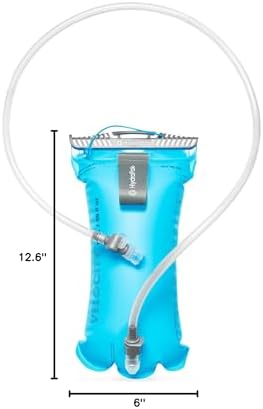HydraPak Velocity Hydration Reservoir (1.5L or 2L), Slim Profile Water Bladder, Self-Sealing Bite Valve, Leak Proof, Reversible, Dishwasher Safe