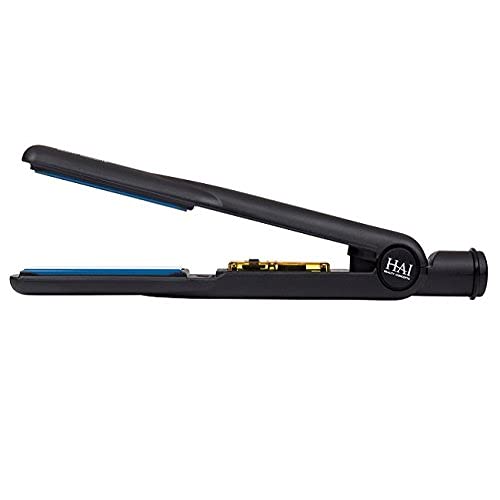 HAI Convertible Ceramic Hair Straightener for Women - Professional Fast Heating Flat Iron with 5 Temperature Levels for All Hair Types - (Classic Blue)