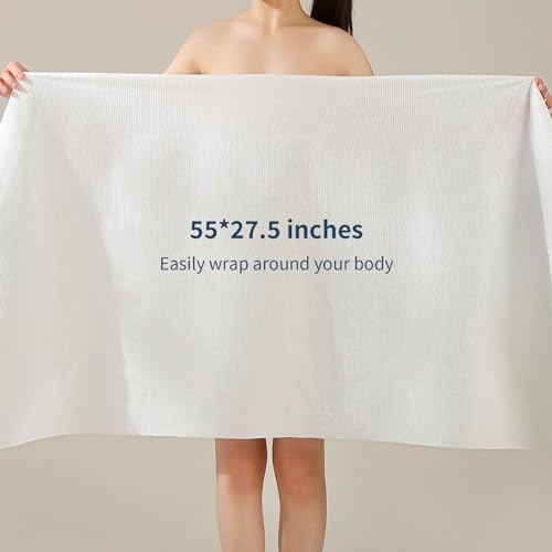 10 Pack Disposable Bath Towels Durable Large Portable Thicken Camping Towels for Travel Hotel Business Trip Swimming Pet Towels Sauna Spa Hot Spring Water Play 55''X27.5''